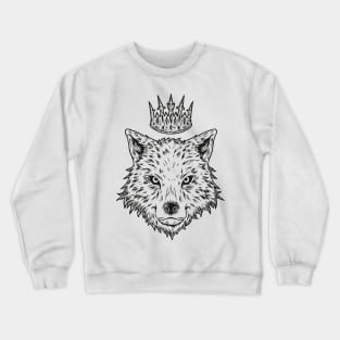 WHITE WOLF KING lines Crewneck Sweatshirt